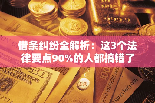 北京借条纠纷全解析：这3个法律要点90%的人都搞错了