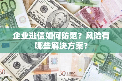 北京企业逃债如何防范？风险有哪些解决方案？