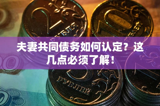 北京夫妻共同债务如何认定？这几点必须了解！