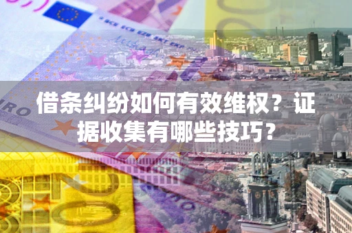 北京借条纠纷如何有效维权？证据收集有哪些技巧？