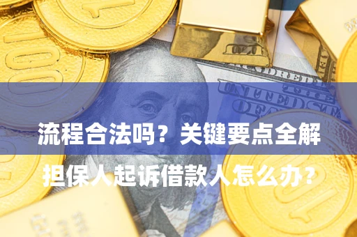 北京

担保人起诉借款人怎么办？流程合法吗？关键要点全解析